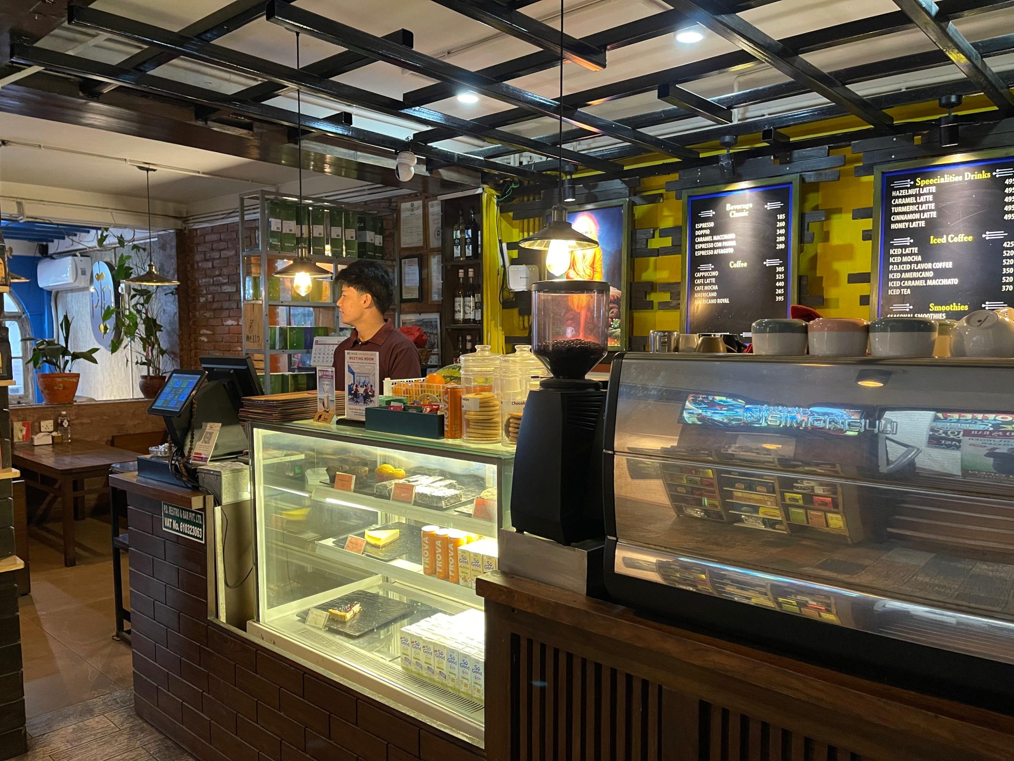 Espresso bar at PeeDee Beans Coffee — the craft of brewing