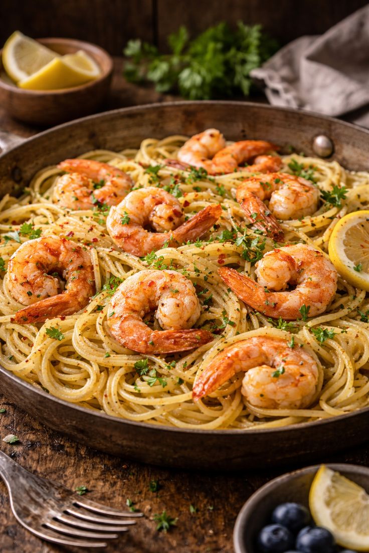 Spaghetti with Shrimp Scampi