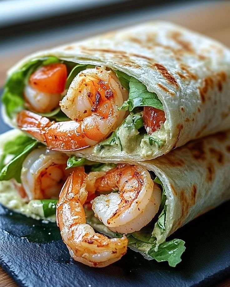Shrimp Pesto Wrap