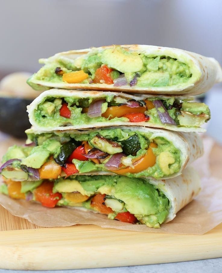 Grilled Veg &amp; Avocado Wrap